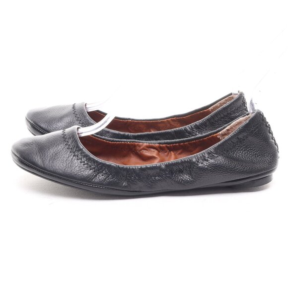 Lucky Brand Women's Leather Ballet Flats โข 7.5 โข Black - Picture 7 of 16